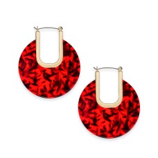 INC International Concepts Resin Hoop Earrings (Gold)