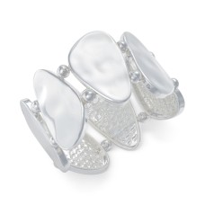 INC International Concepts Shell Stretch Bracelet (Silver)