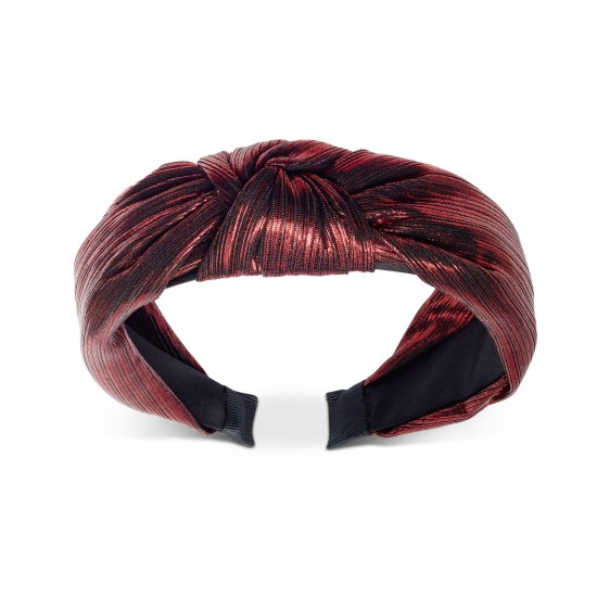  Shiny Fabric Knotted Headband (Red)