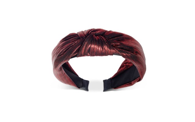  Shiny Fabric Knotted Headband (Red)