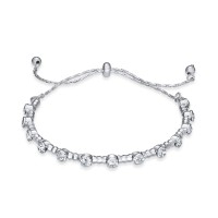 INC International Concepts Silver-Tone Crystal Beaded Slider Bracelet