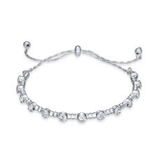 INC International Concepts Silver-Tone Crystal Beaded Slider Bracelet