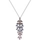  Silver-Tone Marquise-Crystal Pendant Necklace (Purple)