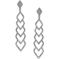 INC International Concepts Silver-Tone Pavé Linear Drop Earrings