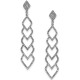  Silver-Tone Pavé Linear Drop Earrings