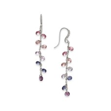 INC International Concepts Silver-Tone Pavé & Shaky Stone Linear Drop Earrings