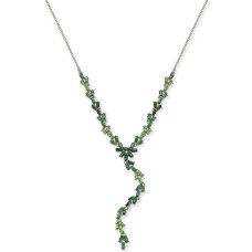 INC International Concepts Silver-Tone Stone Lariat Necklace (Dark Green)