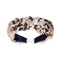 INC International Concepts Snake-Print Knotted Fabric Headbands, Brown