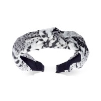INC International Concepts Snake-Print Knotted Fabric Headbands, Gray