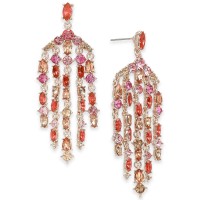 INC International Concepts Stone Chandelier Earrings (Rose Gold)