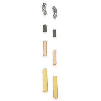 INC International Concepts Tri-Tone 8-Pc. Set Stackable Bar Stud Earrings