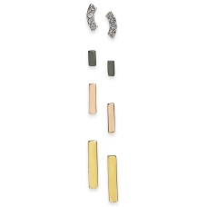 INC International Concepts Tri-Tone 8-Pc. Set Stackable Bar Stud Earrings