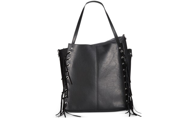 INC International Concepts Venice Tote with Removable Pouch (Black, Large)