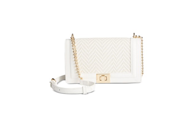  Women’s Baby Ajae Woven Crossbody (White)
