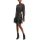  Women’s  Paisley-print Ruffled Mini Dress (Black), Pieretta Paisley, X-Small