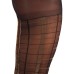  Women’s Plaid Tights (Black, L/XL)