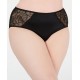  Women’s Plus Size Lace Trim Hipster Panty Underwear, Deep Black, 2X