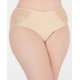  Women’s Plus Size Lace Trim Hipster Panty Underwear, Frappe, 1X