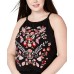 INC Plus Size Embroidered Jumpsuit 1X – Black