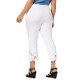 Inc Plus Size Lace-Hem Cropped Pants 28W – White