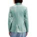 INC Womens  Blazer Velvet Jacket One-Button, Sage Burst, Medium