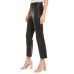 INC Women’s Faux Leather Culotte Bootcut Pants (Black, 12)