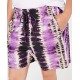 Inc Womens Purple Pull On Mid Rise Tie-dye Casual Shorts, Purple, 1X