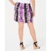Inc Womens Purple Pull On Mid Rise Tie-dye Casual Shorts, Purple, 1X