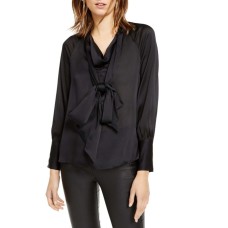INC Womens Satin Tie Front Blouse