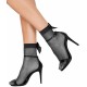 INC Women’s Sheer Bow-Back Anklet Fashion Socks (Black, 9-11)