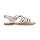  Women’s Brieg Ankle-High Leather Sandal Silver Size 7.5 M
