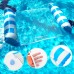 Inflatable Water Hammock Bed, Aqua Lounger, Floating Leisure Hammock Chair for Swimming Pool Or Beach – Multifunctional Relaxation Aid for Hot Summer Days for Adults, Seniors and Expectant Mothers, Light Blue/White