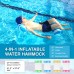 Inflatable Water Hammock Bed, Aqua Lounger, Floating Leisure Hammock Chair for Swimming Pool Or Beach – Multifunctional Relaxation Aid for Hot Summer Days for Adults, Seniors and Expectant Mothers, Light Blue/White