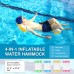 Inflatable Water Hammock Bed, Aqua Lounger, Floating Leisure Hammock Chair for Swimming Pool Or Beach – Multifunctional Relaxation Aid for Hot Summer Days for Adults, Seniors and Expectant Mothers, Yellow white