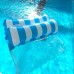 Inflatable Water Hammock Bed, Aqua Lounger, Floating Leisure Hammock Chair for Swimming Pool Or Beach – Multifunctional Relaxation Aid for Hot Summer Days for Adults, Seniors and Expectant Mothers, Light Blue/White