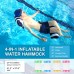 Inflatable Water Hammock Bed, Aqua Lounger, Floating Leisure Hammock Chair for Swimming Pool Or Beach &#8211; Multifunctional Relaxation Aid for Hot Summer Days for Adults, Seniors and Expectant Mothers, Navy