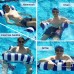 Inflatable Water Hammock Bed, Aqua Lounger, Floating Leisure Hammock Chair for Swimming Pool Or Beach &#8211; Multifunctional Relaxation Aid for Hot Summer Days for Adults, Seniors and Expectant Mothers, Navy