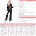  Rayon Short Sleeve Button Top & Trouser Pajama Set (Black, XX-Large)