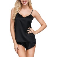 INK+IVY Women’s Cami Short Set (Black, 2X-Large)