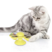 Interactive Indoor Rotating Windmill Toy, Brush, Scratcher For Cats With LED and Catnip Balls, Yellow