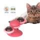Interactive Indoor Rotating Windmill Toy, Brush, Scratcher For Cats With LED and Catnip Balls, Pink