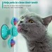Interactive Indoor Rotating Windmill Toy, Brush, Scratcher For Cats With LED and Catnip Balls, Blue