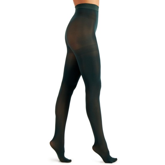 International Concepts Solid Opaque Tights, Dark Green, 34X16