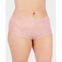 International Concepts Women’s Plus Size Lace Boyshort, Fresh Carnation, 1X