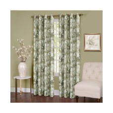 IT WITH Achim Tranquil Lined Grommet Window Curtain Panel (Green, 50″x63″)