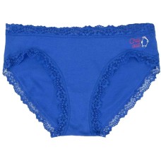 Jenni by Jennifer Moore Cotton Lace Trim Hipster (Just Chill, Large)