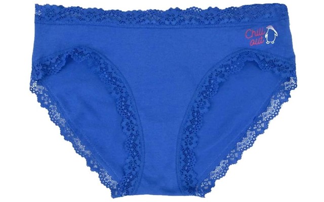  by fer Moore Cotton Lace Trim Hipster (Just Chill, Large)