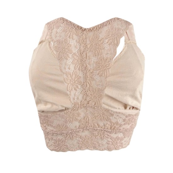  by fer Moore | Lace Racerback Bralette (Chai, Large)