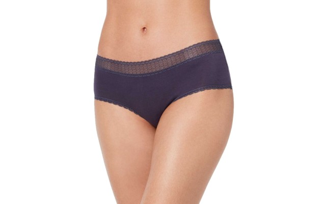  by fer Moore Lace-Waist Hipster (Dark Blue, 2X-Large)