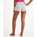  Cotton Printed Pajama Shorts, Gray, Small